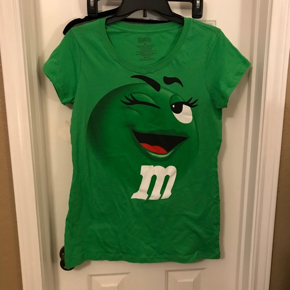 M&M M&M’s Juniors Green Character T-Shirt XL NWOT - Picture 1 of 3